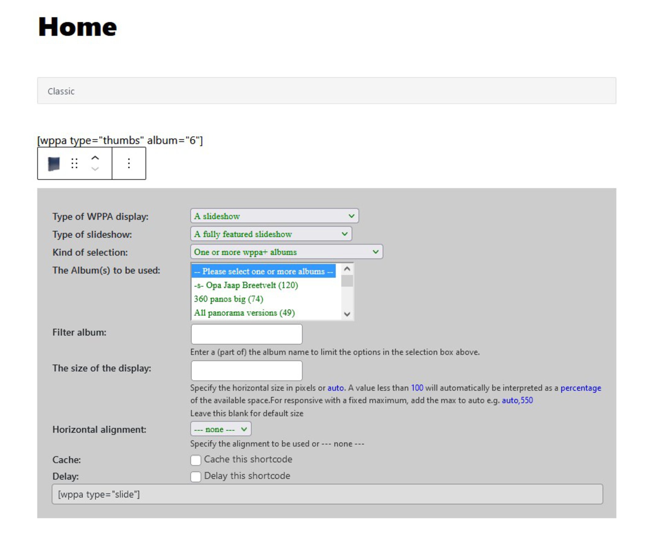 Shortcode generators in Gutenberg - Gallery shortcode dialog 4933