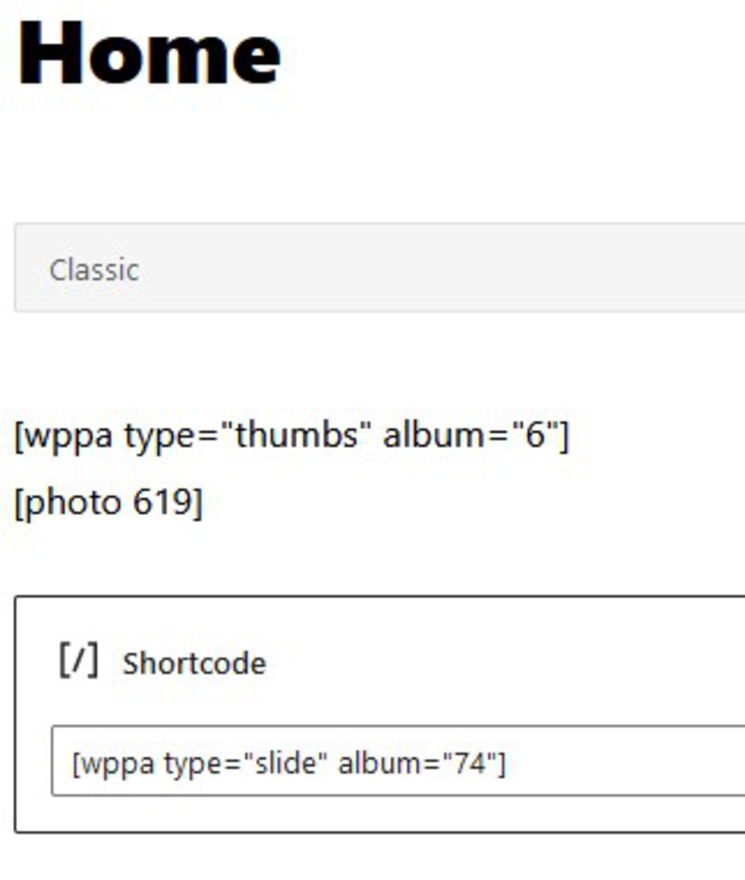 Shortcode generators in Gutenberg - Final result 4935