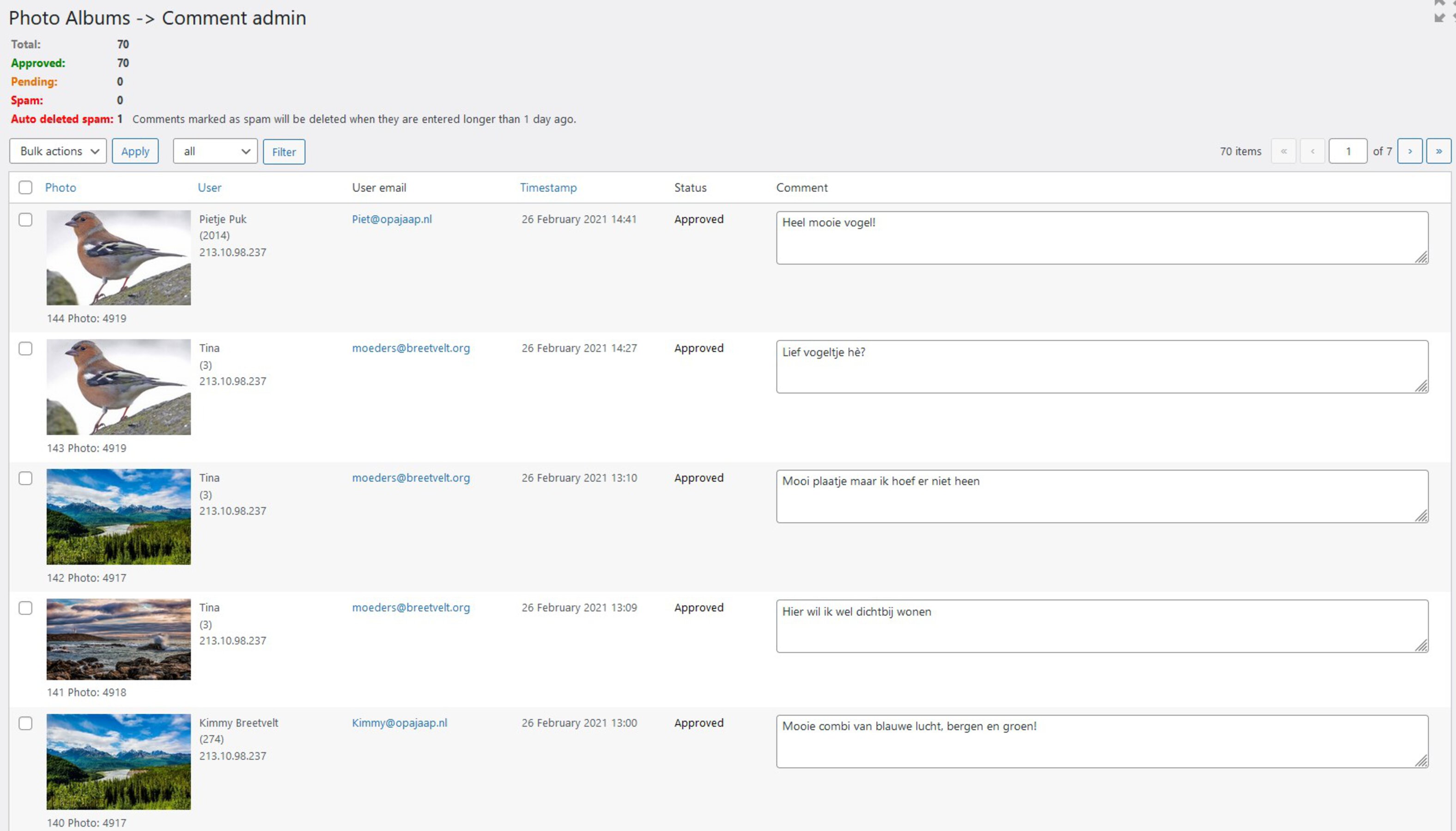 Photo Albums -> Comments 4962