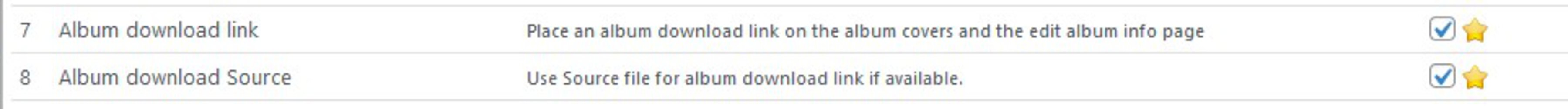 Album download link configuration 4978
